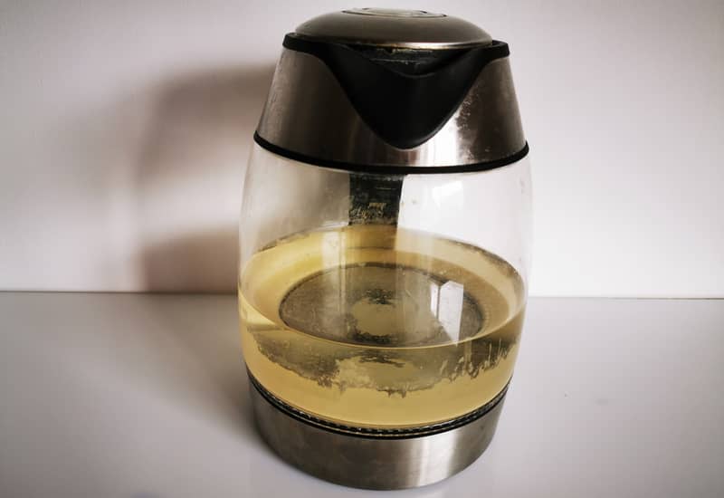 an electric kettle with limescale