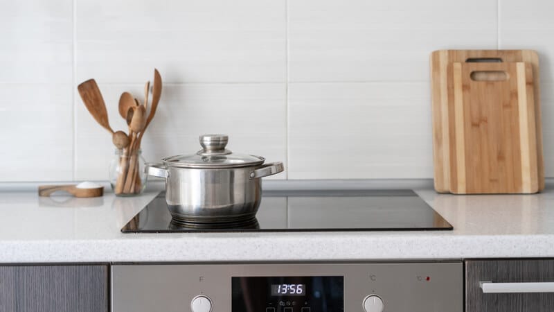 an electric stove top