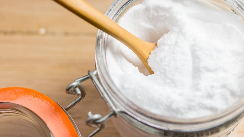 Closeup of baking soda