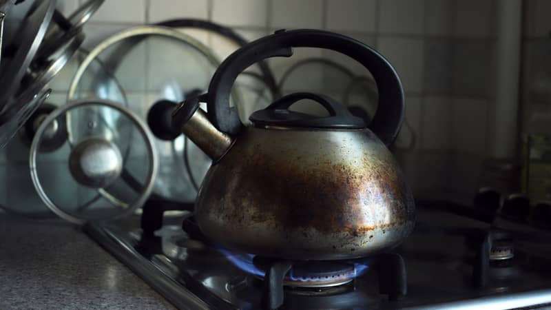 burnt kettle