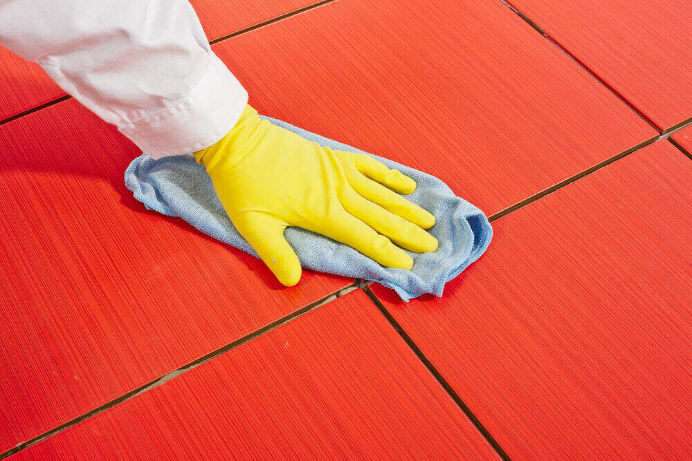 cleaning new tiles after installation