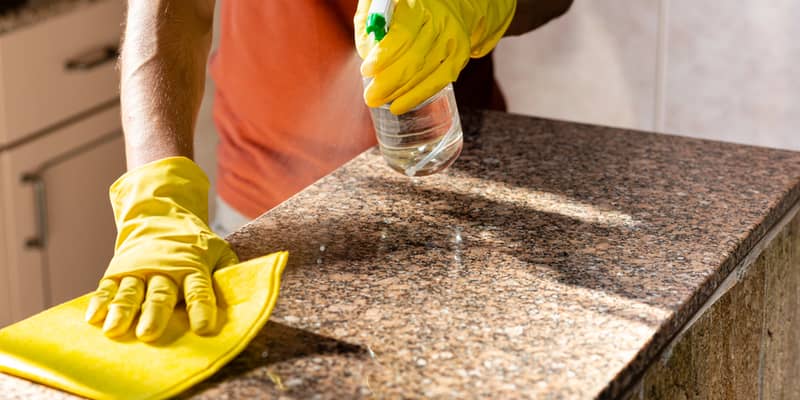 cleaning of stone benchtops