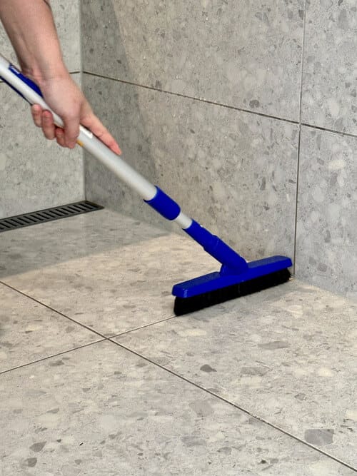 cleaning tile grout