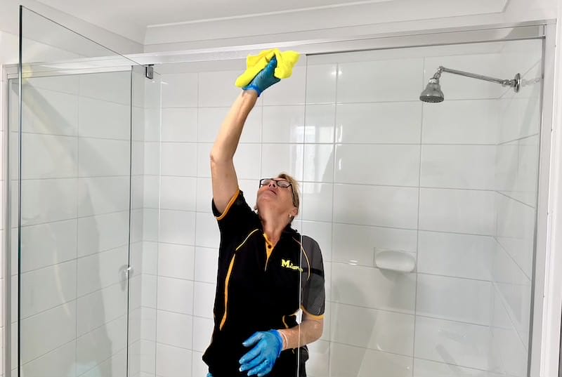 deep cleaning the shower