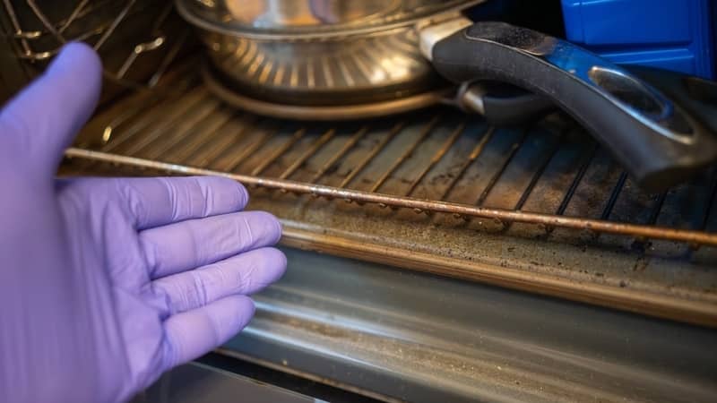 grease on gas oven