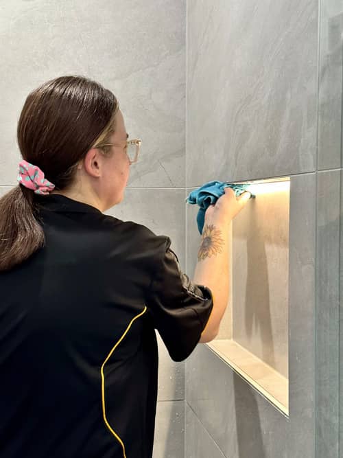 Kirsten cleaning shower nook