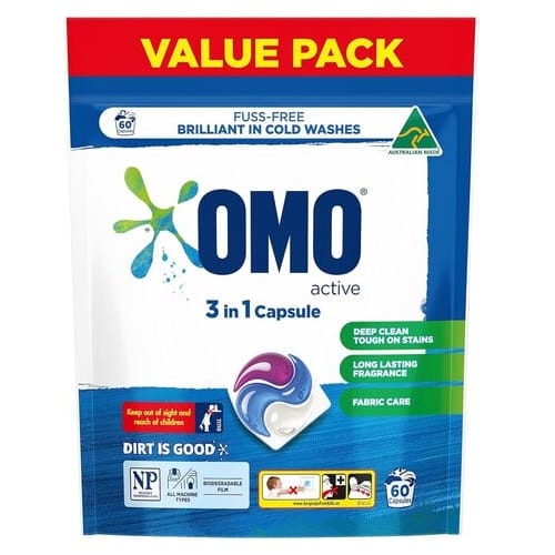 Omo Active Clean 3 in 1 Laundry Detergent Liquid Capsules