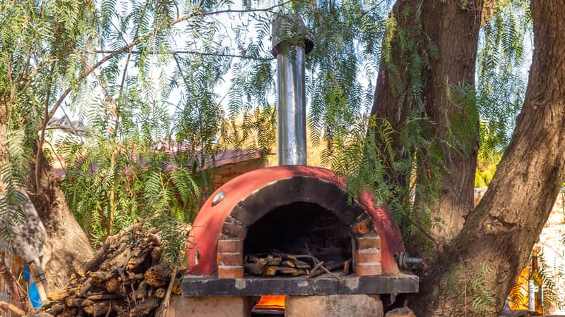 Pizza oven chimney sysstem