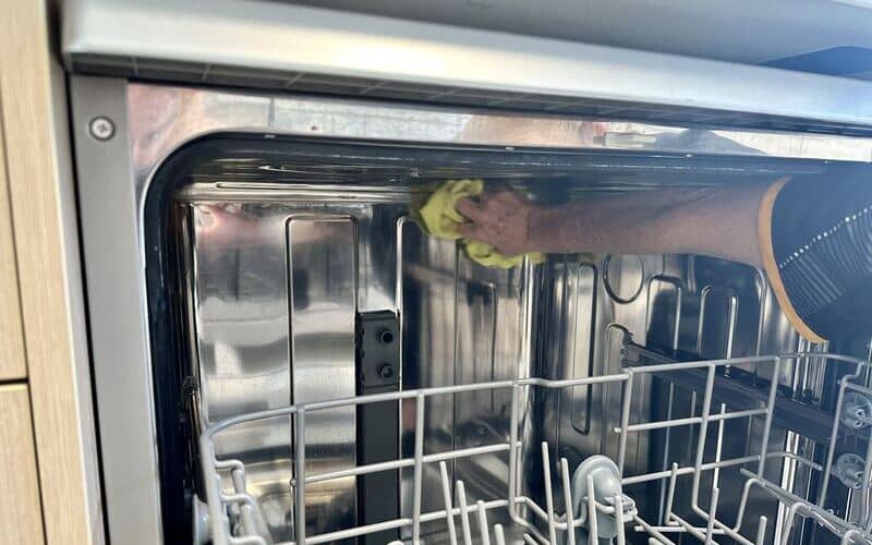 regularly clean the dishwasher