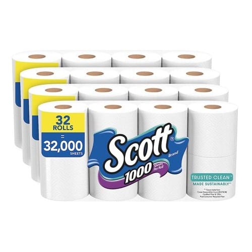  Scott 1000 Trusted Clean Toilet Paper