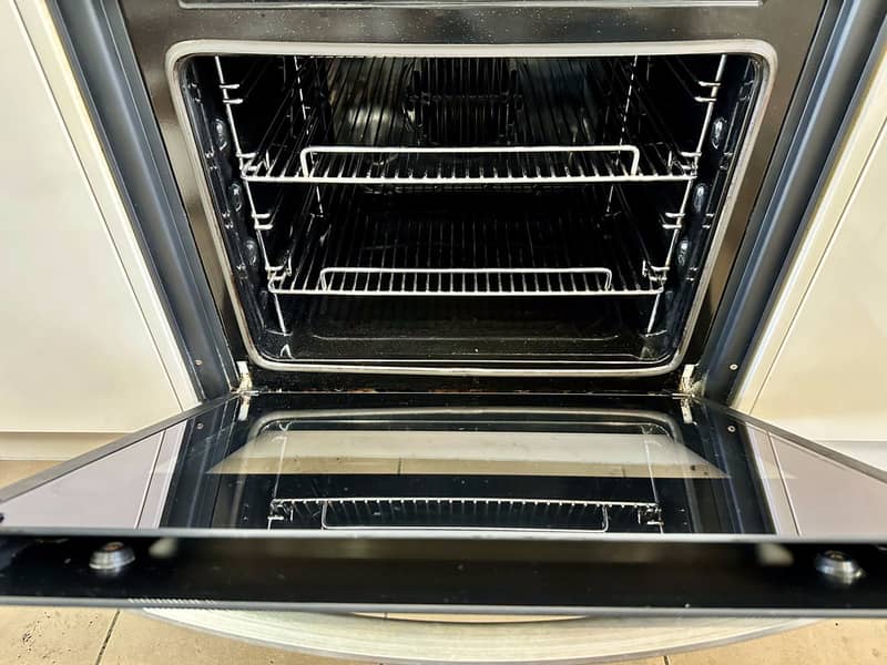 shiny clean oven glass