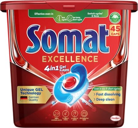 Somat Excellence 4-in-1 Dishwasher Capsules