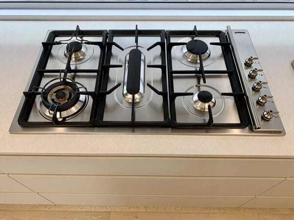 stainless steel cooktop