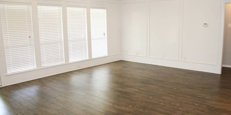 Vinyl Plank Flooring in an empty room